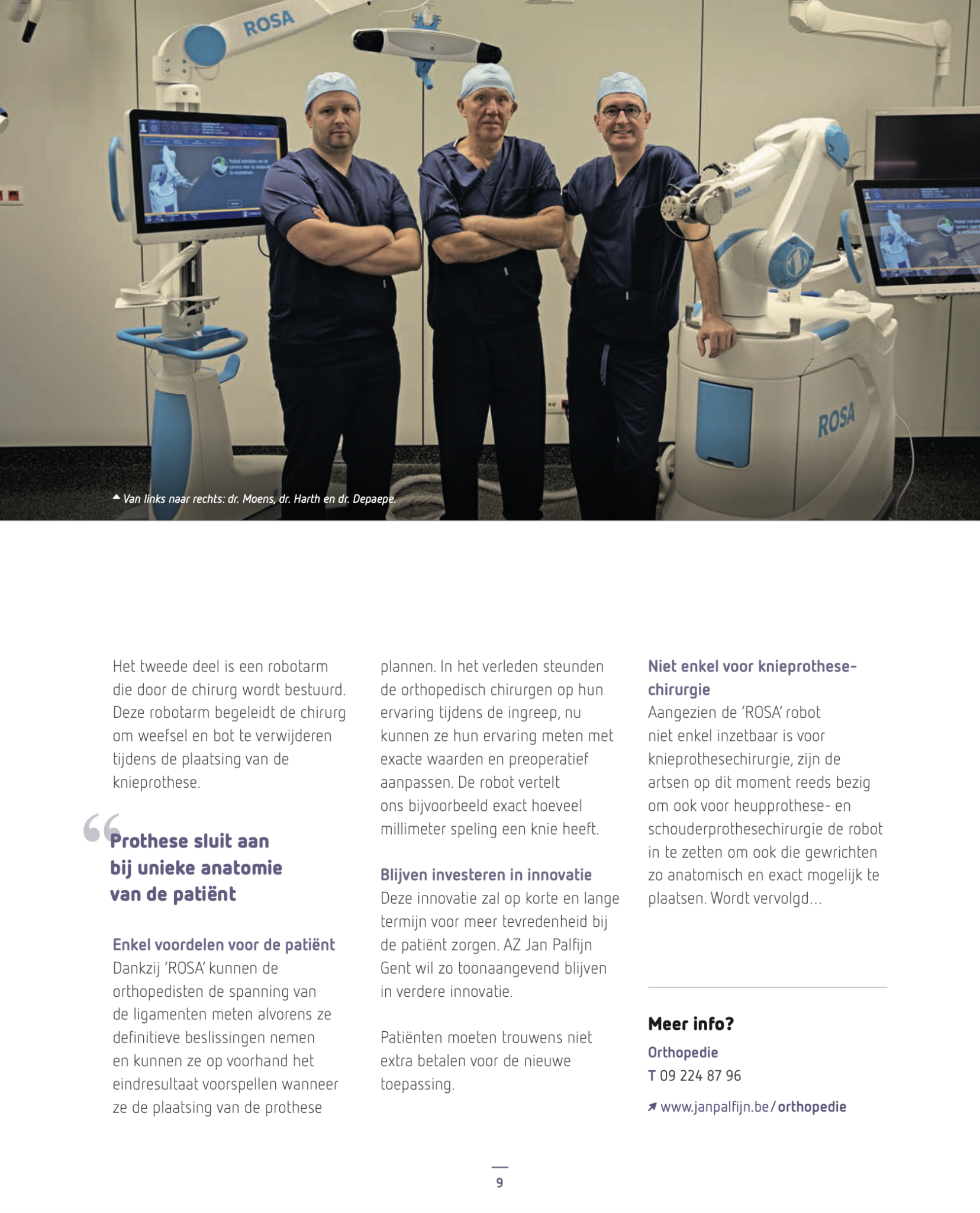 'ROSA' levert beter maatwerk af bij prothesen